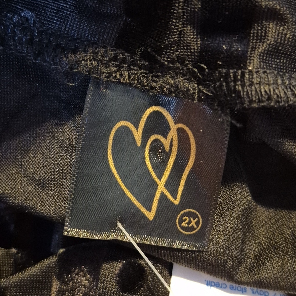 Windsor women' size 2X velvet burnout long sleeve bodysuit NWT - Picture 7 of 7